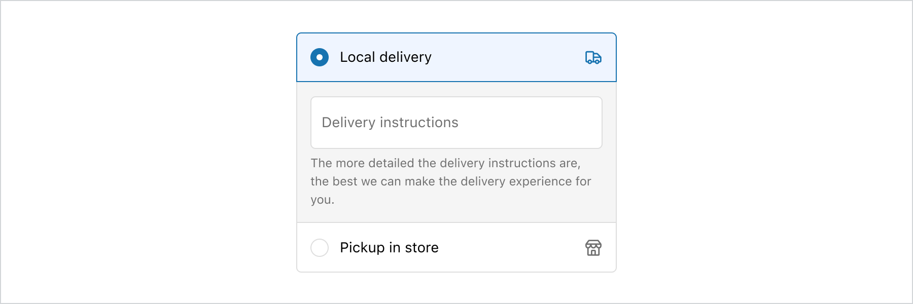 A screenshot of an example of using details